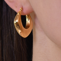 Avril Modern Gold Chic Huggie Earrings