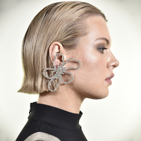 Julieta Catwalk Diamante Flower Earrings (Oversized)