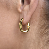 Enoa Fine Twist Huggie Earrings (Gold Vermeil)