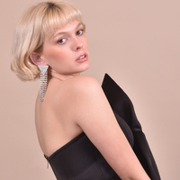 Marlin Crystal Diamante Tassel Earrings