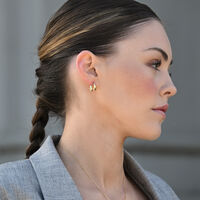 Asta Sculptural Twin Line Earrings (Gold)