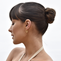 Josi Minimalist Twisted Huggie Earrings (Gold Vermeil)