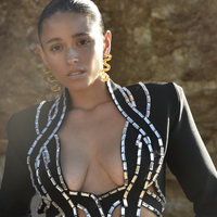 Darya Artsy Wave Earrings (Orange)