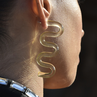 Darya Artsy Wave Earrings (Yellow)