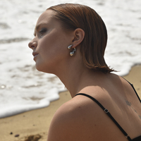 Maddox Waterdrop Earrings (Silver)