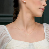Trine Cross Pendant Necklace (Gold)