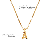 24K Gold Filled Initial A Pendant Necklace