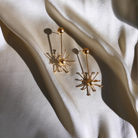 Soleste 24K Artisan Sun Drop Earrings (for pierced ears)