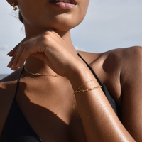 Mabel Fine Gold Twin Line Bracelet
					