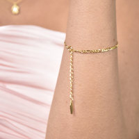 Viola Fine Gold Link Chain Bracelet 
					