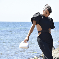 Elka Artsy Resin Clutch (Pearl White)