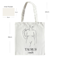 She Is Taurus Eco Zodiac Muse Tote Bag