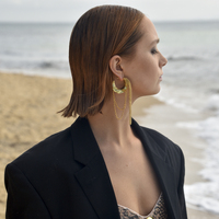 McKenna 24K Bowl Chain Earrings (Imperfect)