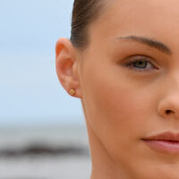 Aquarius Artisan Zirconia Pavé Stud Earrings (Gold)