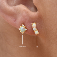 Zia Dainty Opal Stud Earrings
