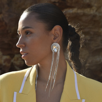 Isolde Diamante Tassel Drop Earrings
					