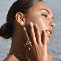 Flori Artisan Beaded Cuff Earring (Single Piece Gold)