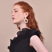 Laurent Luxury Baroque Pearl Hoop Earrings (My ears are pierced)