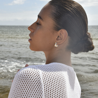 Leona Artsy Silver Bowl Earrings