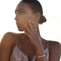 Georgina Art Deco Bralette Earrings (Gold)