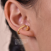 Cassidy Artisan Dainty Serpent Earrings - Gold Filled
					