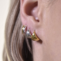 Dori Artsy Chic Dainty Bowl Earrings (Gold Vermeil)