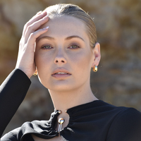 La Lumiere Modern Cocoon Earrings (Gold Vermeil)