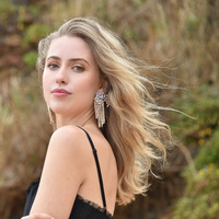 Beauty In Lustre Earrings (My ears are pierced)
					