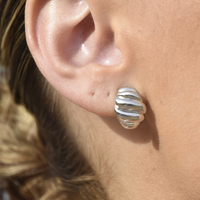 Evonne Croissant-Chic Earrings (Silver)