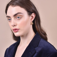 Gianna Curved Beads Earrings
					