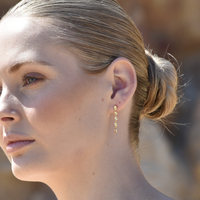 Aka Dainty Sculptural Pebble Drop Earrings (Gold Vermeil)