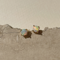 Siria Dainty Opal Stud Earrings