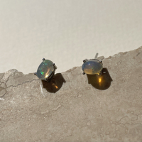 Lumi Solid Opal Stud Earrings