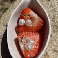 Indie Freshwater Pearl Drop Earrings
					