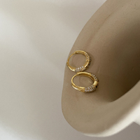 Delphi 18K Dainty Shimmer Sleeper Earrings