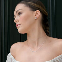 Amoris Diamante Knot Stud Earrings (Silver)