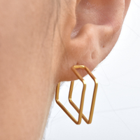 Finley Sculpture Frame Earrings (Gold Vermeil)
					