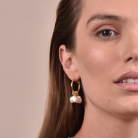 Esmee Freshwater Pearl Hoop Earrings