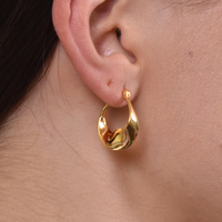 Raquel Flow Huggie Earrings (Gold Vermeil)
