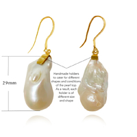 Agata 24K Baroque Pearl Drop Earrings (Imperfect No. 1)