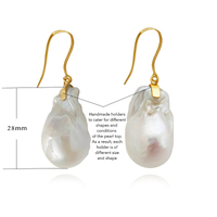 Agata 24K Baroque Pearl Drop Earrings (Imperfect No. 5)