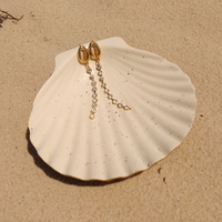 DeDe Shell Glamour Earrings (my ears are pierced)