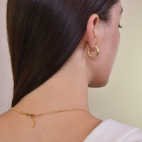 Zora Modern Gold Hoop Earrings