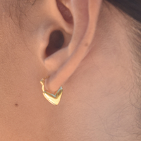 Femi Classic Heart Huggie Earrings (Gold)