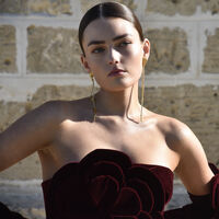 Lucian Gold Heart String Earrings