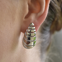 Odyssey Artsy Cocoon Earrings (Silver)