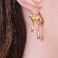 Honey Dripping Mismatching Earrings
					