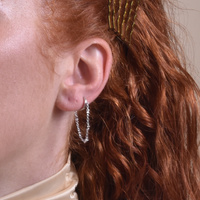 Madigan Silver Chain Drop Earrings