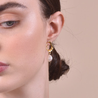 Zuri Gold Vermeil Pearl Drop Earrings
					