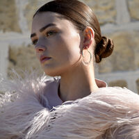 Vanora Two Tone Fluid Loop Earrings